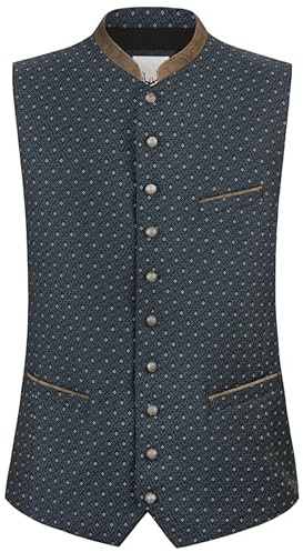 Stockerpoint Trachtenweste Hudson Gilet Tradizionale, Blu, 46 Uomo