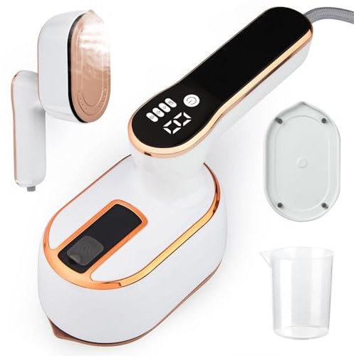 Reise Dampfglätter Bügeleisen Für Kleidung, Tragbarer Mini Steamer Dampfglätter Mit LED, Kompaktes Hand-Dampfbügeleisen Für Reisen, Kleidung, Studentenwohnheim, Zuhause (Weiß)