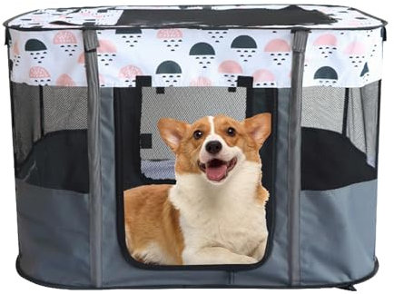 Corralito de ejercicio para perros, corralito plegable para interiores para cachorros, gatitos y perros pequeños, jaula portátil para tienda de campaña, corralito para gatos para el hogar, casa de