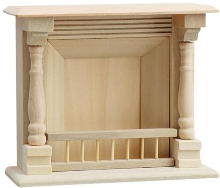 kesurpae Cheminée Miniature pour Maison de poupée, Accessoire Photo de Simulation, échelle 1/12. Maquette cheminée Miniature pour Maison poupée. Décoration .