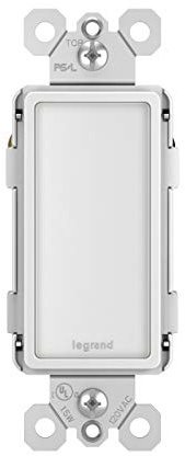 Legrand radiant NTLFULLWCC6 Full Adjustable LED Night Light Outlet, For Hallways and Stairs, Optional Louver, White (1 Count)