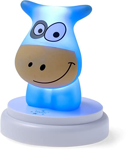 Alecto NAUGHTY COW Nachtlicht für Kinder - Schlummerlicht - Batteriebetrieben - LED Nachtlicht - Touch-Bedienung - gelb