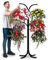 Bishop Hanging Basket Bracket Stand 6-Arm - 169cm, Black Powder Coat Display Stand for Garden Hanging Baskets, Outdoor Planters & Flower Hanging Basket for Patio & Outdoor Plant Stand