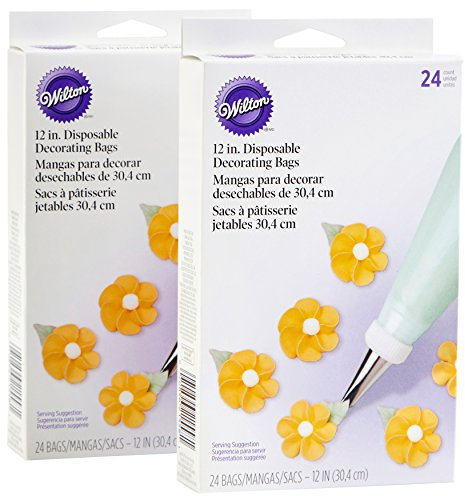 Wilton Poches à douille de décoration jetables, 30.4 cm (12 po), 12 pièces, paquet multiple de 4