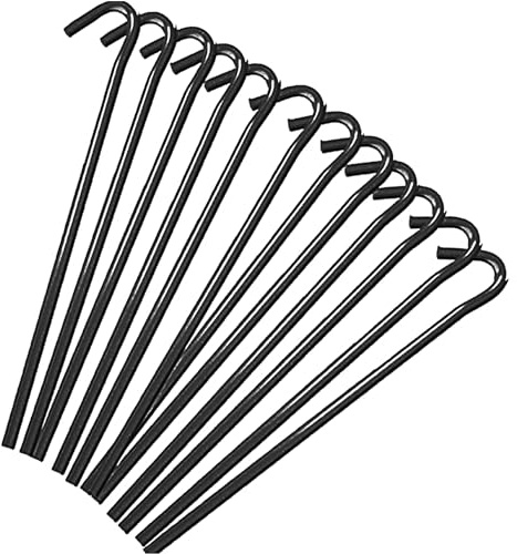 Keplin Pack of 50 Alloy Steel Tent Pegs - 9 (23cm) | Weather-Resistant,Rust Free, Versatile, Heavy Duty & Durable Metal Hooks for Camping, Gazebos, Netting, Hiking & Tarps Galvanised for Longetivity