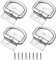 4 Piezas Anillos de Amarre en D Inoxidable Ganchos de Carga, Anillo de Sujeción Ganchos para Remolque para Asegurar la Carga, Amión, Barco, Coches, Kayak