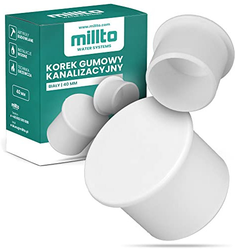 Millto™ Tapón de tubo HT Ø DN 40 mm blanco | tapón de aguas residuales de plástico PVC PP pieza de conexión tapa