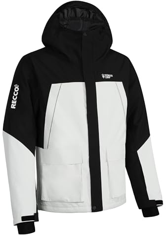 Pioneer Camp Giacca da sci impermeabile da uomo Giacca da snowboard antivento con RECCO® REFLEKTOR Giacca invernale calda da esterno con cappuccio