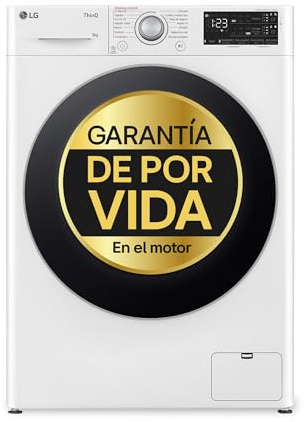 LG F4WR5509A1W - Lavadora Inteligente, 9Kg, 1400rpm, Carga Frontal, AI Direct Drive, TurboWash 360º, Autodosificador, Clasificación A, Serie 500, Blanco