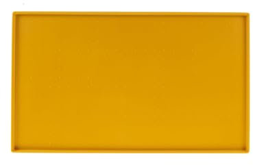 Tappetino scolapiatti, antiscivolo, tappetino scolapiatti, tappetino in silicone per alimenti, da cucina, giallo, 60 x 40 cm, base per macchina da caffè