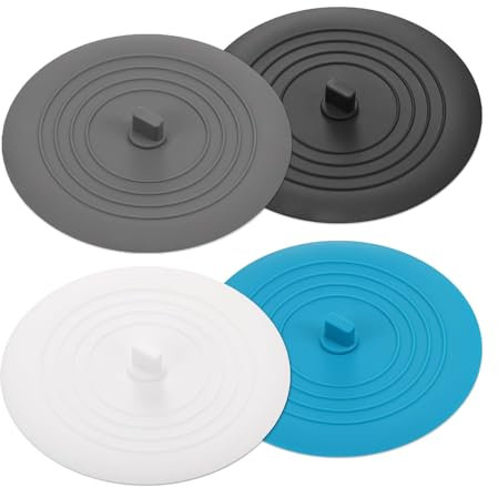 Stöpsel für Spülbecken, 4 Stück Stöpsel Badewanne Silikon Abflussstopfen Dusche Gummi Badewannenstöpsel Universal Spüle Stöpsel für Badewanne Waschbecken Küche Bäder