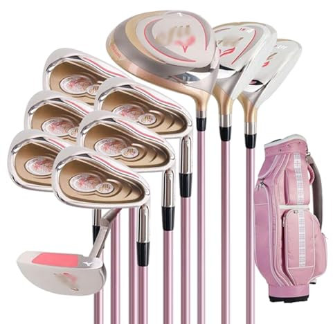 XSDAJSD Set di Mazze da Golf da Donna Set Completo di Mazze da Golf per Mano Destra, Il Set di Mazze da Golf Include Un Driver in Titanio, Il Set Include 10 Mazze
