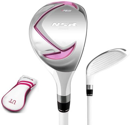 # 1 Palo de Madera/híbrido diestro Junior Golf Fairway Eje de Grafito de Madera para niños y niñas Conductor Golf Deportes con Headcover (Rosa,6-8 años,Híbrido)