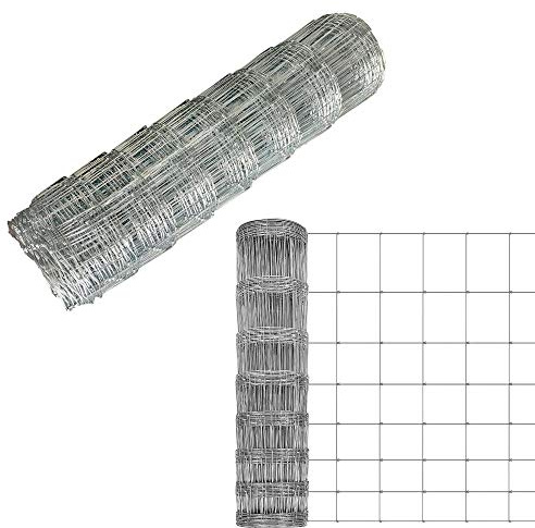 Varmförzinkad trådnät lager staket för gård och trädgård – 1,8 mm tråddiameter 80 cm x 50 m boskap gränsstaket för grisar får rådjur kor och hästar