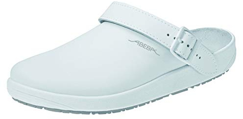 Abeba Clog 9200 - rubber Glattleder weiß, zertifiziert, 40