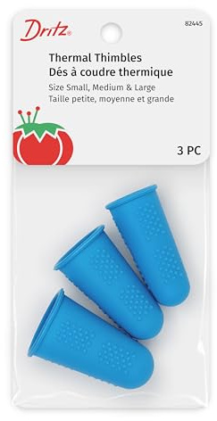 Dritz Clothing Care 82445 Thermal Thimbles, Small, Medium & Large (3-Count)