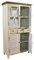 Landhausmöbel - Vitrinenschrank Loire - Landhausschrank Vintage Look Creme weiÃŸ