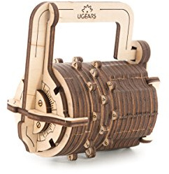 Ugears Combination Lock - Mechanical Model Construction Kit - 3d Wooden Puzzle for Teens and Adults