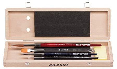 Da Vinci 5260 Series Water Colour Brush Set, Wool, Brown/Black/Red, 30 x 30 x 30 cm