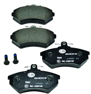 HELLA 8DB 355 017-901 Brake pad set - not prepared for wear indicator - T5051 - for e.g. AUDI / CHERY / SEAT / VOLKSWAGEN