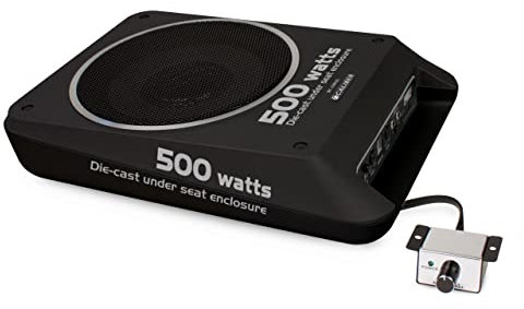 Caliber BC108US Caisson Actif moulé Extra Plat avec Haut-Parleur de Grave de 20 cm Gris