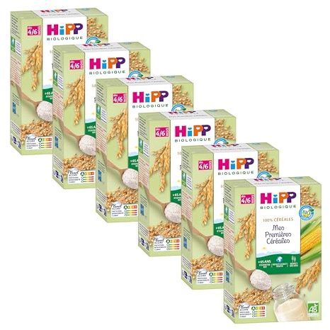 HiPP - Mes Premières Céréales dès 4/6 mois - 6 Boîte de 250 g - BIOLOGIQUE