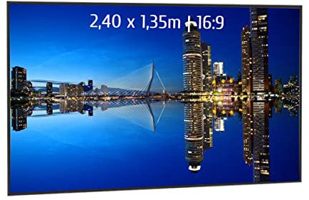Ecran de Projection sur Cadre 2,40 x 1,35m - Format 16:9 - Cadre Extra-Fin