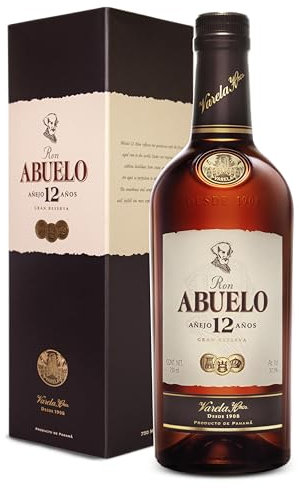 Ron Abuelo - Ron Añejo 12 Años Gran Reserva - Estuche con Botella 700 ml.