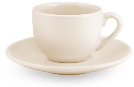 H&H 4297202 Tazze Caffe, Cromatico, Avorio, 6 Pezzi, Ceramica, 13x13x6 cm