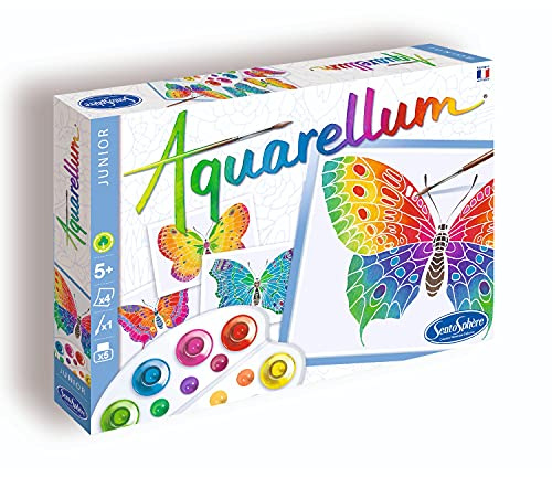 SentoSphère - Aquarellum Junior - PAPILLONS - Kit de peinture - Dès 5 ans