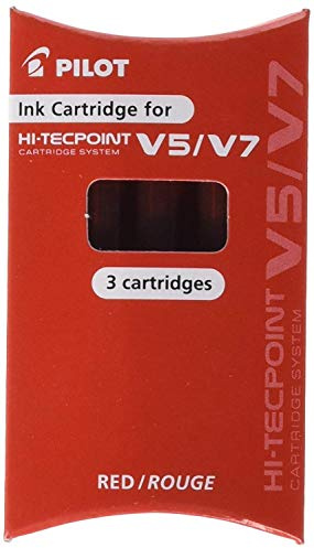 Pilot 232471 - Red Refill for V5 Ball - Set of 3 Refills
