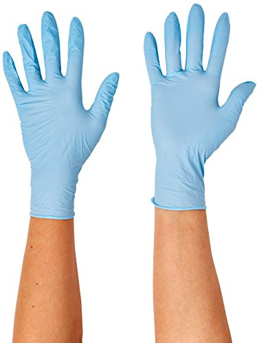 SHIELD HEA00972 Powder-Free Gloves, Nitrile, Small, Blue (Pack of 100)