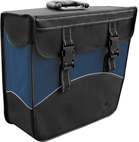 Greenlands Fahrradtasche Packtasche Einkaufstasche Shoppingtasche schwarz blau (Rechts)