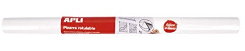 APLI 100370 - Tableau blanc adhésif en rouleau - 0,5 x 0,45 m - Parfait pour le bureau !
