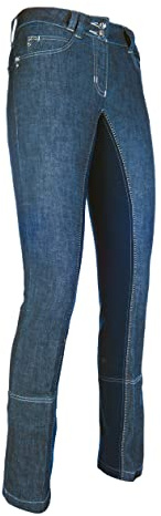 HKM PRO Team Miss Blink Jodhpurs Blu Jeans Blu Scuro 146