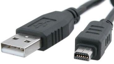 DragonTrading® Câble de données USB 12 broches pour appareil photo numérique Olympus FE140/U830/U840/U850/D425/D435 Longueur : 1,5 m