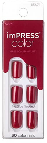 Kiss Impress Press-On-Manicure Nails 30 Count Red Velvet