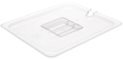 Vogue Polycarbonate Plastic 1/2 Gastronorm Lid Notched - Cover Lid for Containers U251
