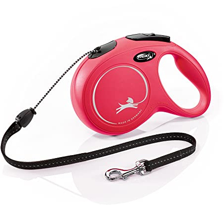 flexi® Classic M Cordón 8 m roja, correa extensible para perros hasta máx. 20 kg