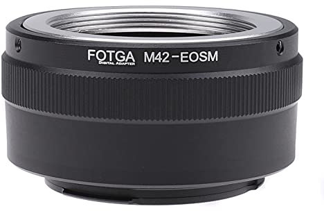 FOTGA Adattatore per obiettivo M42 da 42 mm a vite per fotocamera mirrorless Canon EOS M EF-M