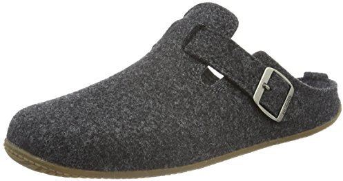 Living Kitzbühel Unisex Filzpantoffel m. LK Schnalle Pantoffeln, Schwarz (Anthra 600), 36 EU