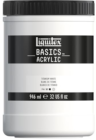 Liquitex BASICS Acrylic Paint, 32-oz Jar, Titanium White