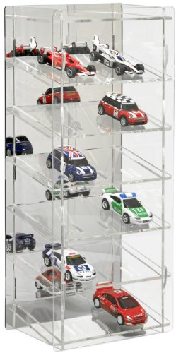 SORA Torretta espositiva per slot-cars in scala 1:43 con pannello posteriore a specchio