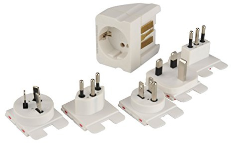 UNITEC 41463 Welt-Reisestecker mit Zusatzsicherung