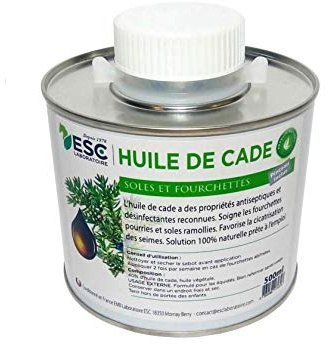 Esc – Aceite de Cade para cascos de caballo & Pony – 500 ml – incluye pincel)