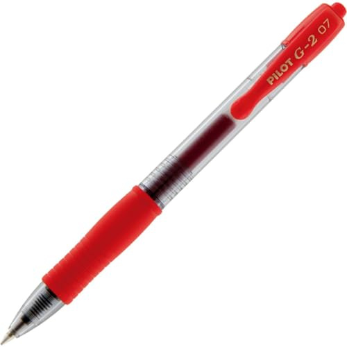 Pilot G207 Retractable Gel Rollerball 0.7 mm Tip (Box of 12) - Red