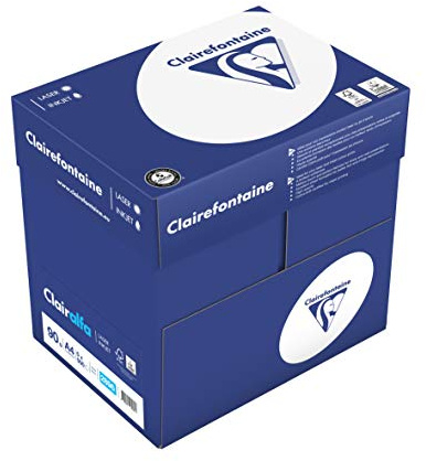 Clairefontaine 2896C skrivarpapper Clairalfa i vit/1 x 500 ark i DIN A4 med 90 g/genomskinligt kopieringspapper med speciell A-kvalitet
