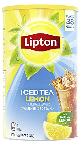 Lipton Lemon Sweetened Iced Tea Drink Mix 2.54kg Makes 38 Quarts