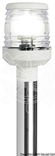 OSCULATI Asta Inox abbattibile 60 cm fanale plastica Bianca