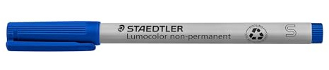 STAEDTLER 311-3 Lumocolor Non-Permanent Pen, Superfine Line Width, 0.4mm - Blue (Box of 10)